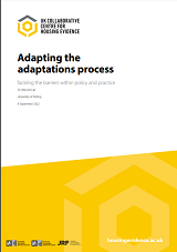 Adapting the adaptations process Tackling the barriers within policy and practice cover