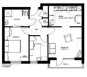 Fairview Court 2bed plan