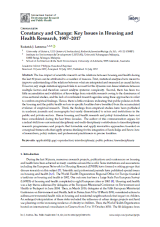 Constancy and Change: Key Issues in Housing and Health Research cover