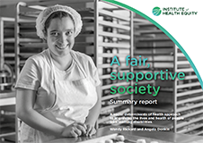 Cover A Fair Supportive Society Summary Report