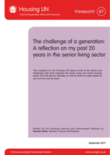 The challenge of a generation: A reflection on my past 20 years in the senior living sector