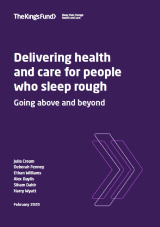 Delivering health and care for people who sleep rough cover