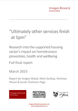 Research into the supported housing sector’s impact on homelessness prevention, health and wellbeing cover