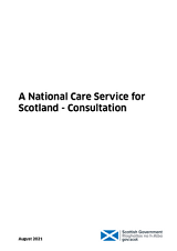 Scotland National Care Service Consultation Cover