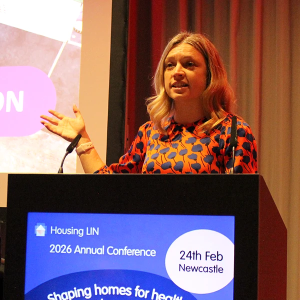 Laura Wood speaking at HLIN Newcastle