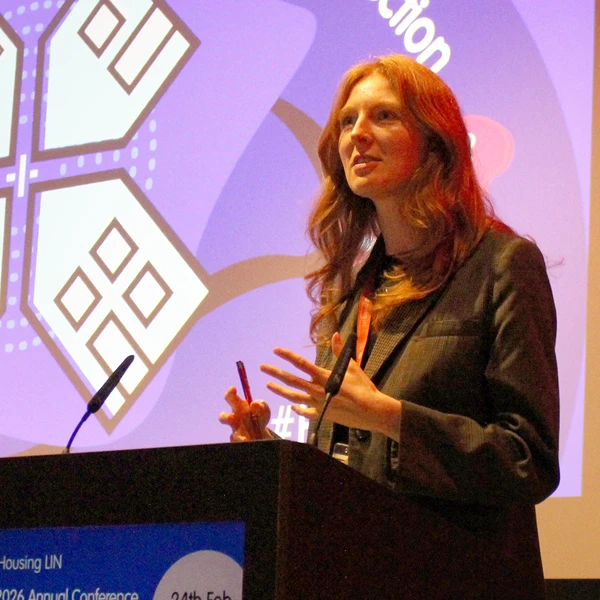 Lois Beech speaking at HLIN Newcastle