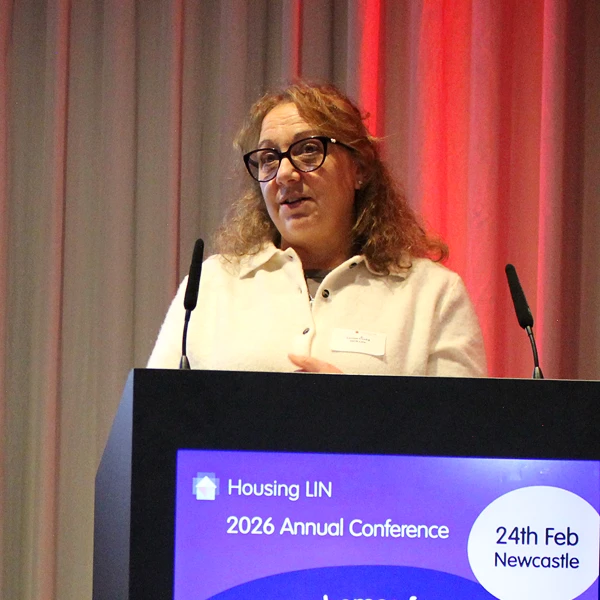 Louise Crook speaking at HLIN Newcastle