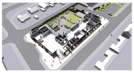 3D Render of place : architecture's Barratt Court Extra Care Housing Project