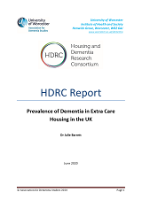 Cover_Prevalence of dementia in Extra Care