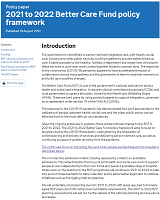 2021 to 2022 Better Care Fund policy framework cover