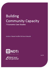 Building community capacity – 7 economic case studies cover