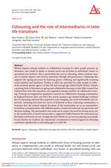 Cohousing and the role of intermediaries COVER