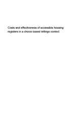 Costs and effectiveness of accessible housing registers in a choice-based lettings context cover
