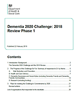 Cover Dementia 2020 challenge: progress review