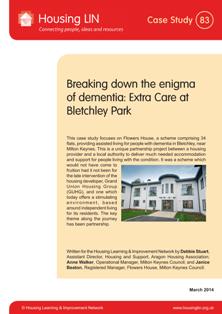 Breaking down the enigma of dementia: Extra Care at Bletchley Park