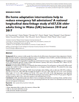 Do home adaptation interventions help to reduce emergency fall admissions cover