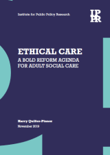 Ethical care: A bold reform agenda for adult social care cover