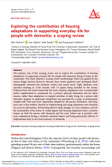 Exploring the contribution of housing adaptations in supporting everyday life for people with dementia: a scoping review cover