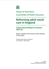 Reforming adult social care in England