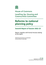 Reforms to national planning policy cover