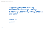 Supporting people experiencing homelessness toolkit