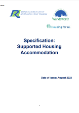 Specification: Supported Housing Accommodation COVER