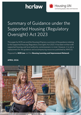 Summary of Guidance under the Supported Housing Act 2023 cover