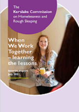 The Kerslake Commission on Homelessness and Rough Sleepers Interim report Cover