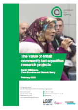 The value of small community-led equalities research projects cover