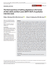 The lived experience of bathing adaptations in the homes of older adults and their carers (BATH‐OUT) cover
