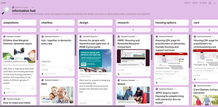The Dementia and Housing Working Group (DHWG) 'padlet' information hub