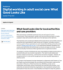 Digital working in adult social care cover