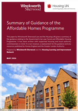 Summary of Guidance of the Affordable Homes Programme cover sml
