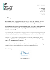 DHSC - Helen Whatley letter 040520